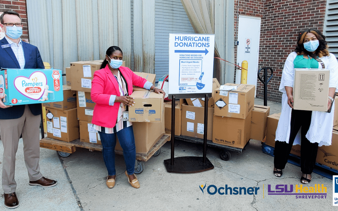UNITED WAY PARTNERS WITH LSU HEALTH SHREVEPORT AND OCHSNER LSU HEALTH SHREVEPORT TO COLLECT DONATIONS FOR HURRICANE IDA EVACUEES